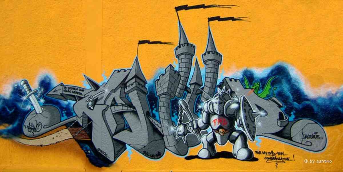 Graffiti Murals Street Art 0073 06 wetz web A4 Photo Print
