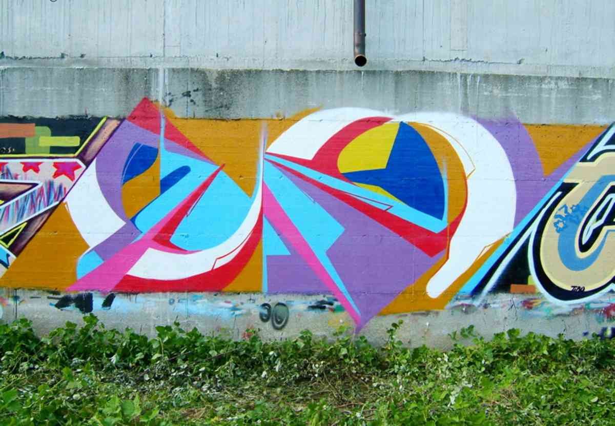 Graffiti Murals Street Art 0074 kaso abstract 02 A4 Photo Print