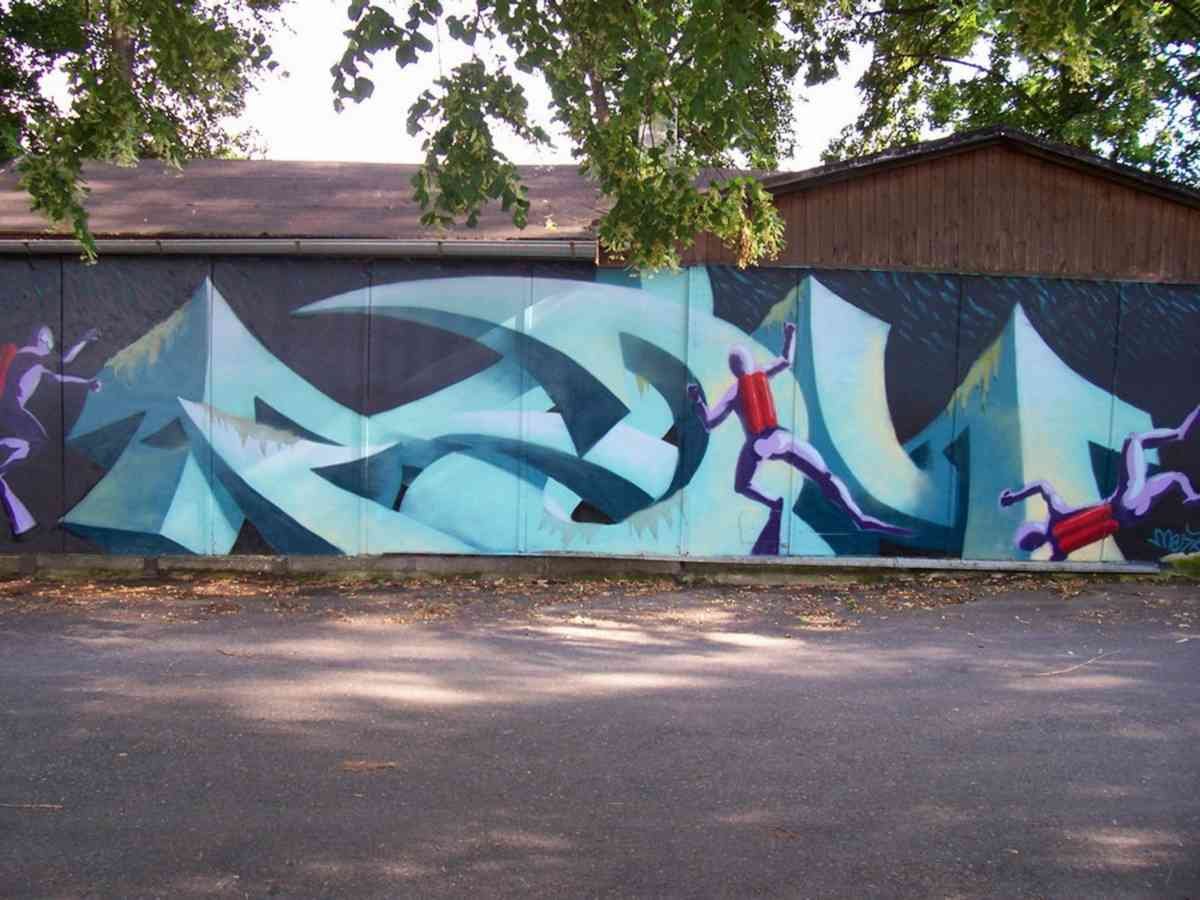 Graffiti Murals Street Art 0077 graffiti by bloodJanie A4 Photo Print