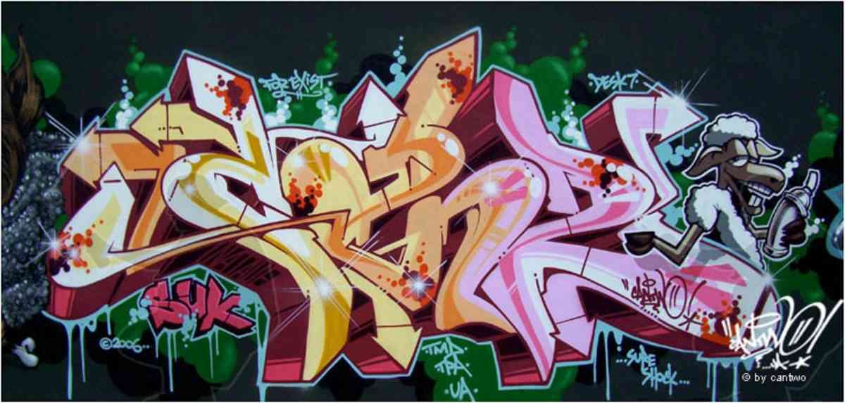 Graffiti Murals Street Art 0079 06 frankfurt A4 Photo Print