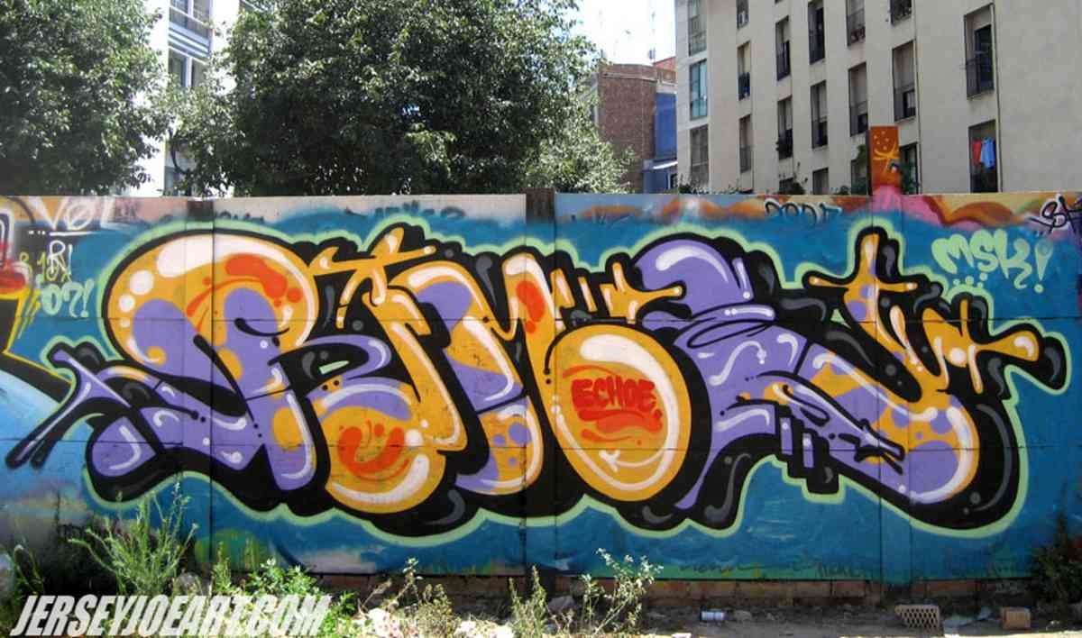 Graffiti Murals Street Art 0087 BCNFence A4 Photo Print