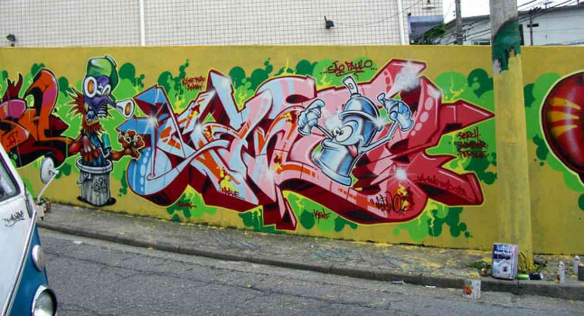 Graffiti Murals Street Art 0091 06 SaoPaulo web A4 Photo Print
