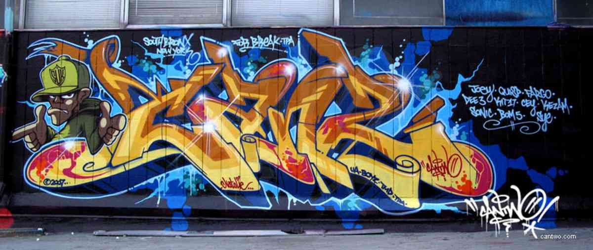 Graffiti Murals Street Art 0099 07 cantwo NY A4 Photo Print