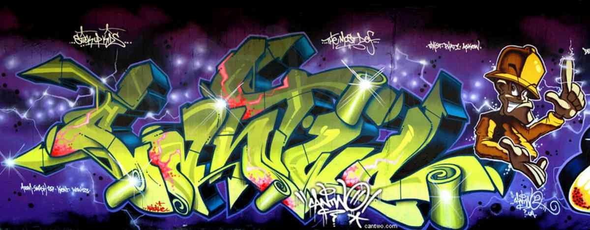 Graffiti Murals Street Art 0103 07 Cantwo  IN 03 A4 Photo Print