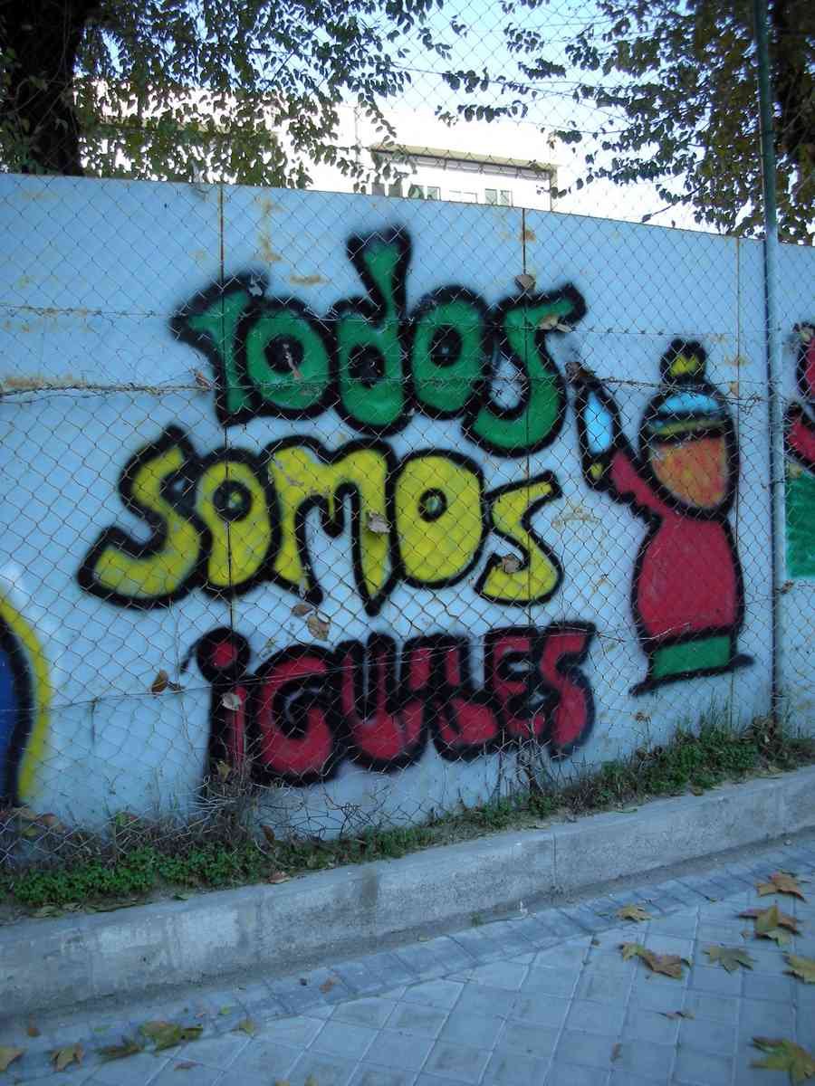 Graffiti Murals Street Art 011 Madrid equality graffiti todos somos iguales A4 Photo Print