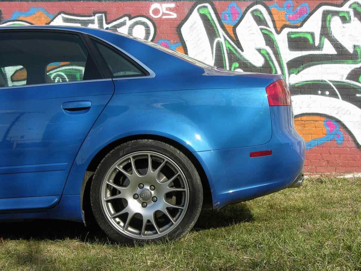 Graffiti Murals Street Art 012 Audi S4 rear side profile with graffiti A4 Photo Print