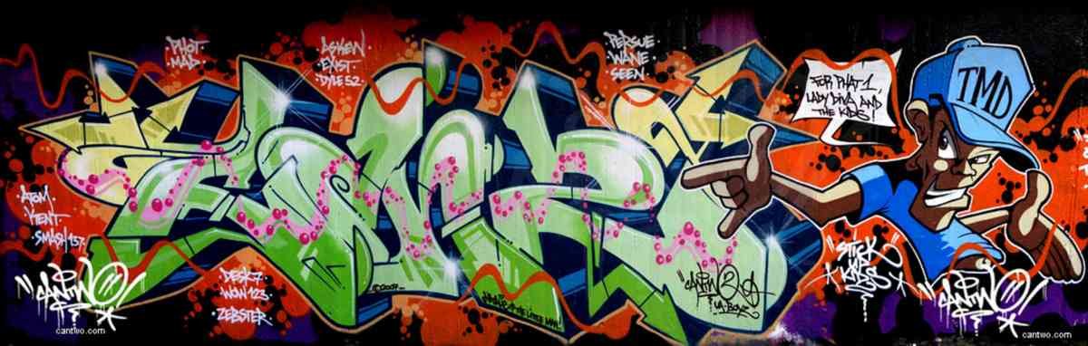 Graffiti Murals Street Art 0140 07 Can2 IN web A4 Photo Print
