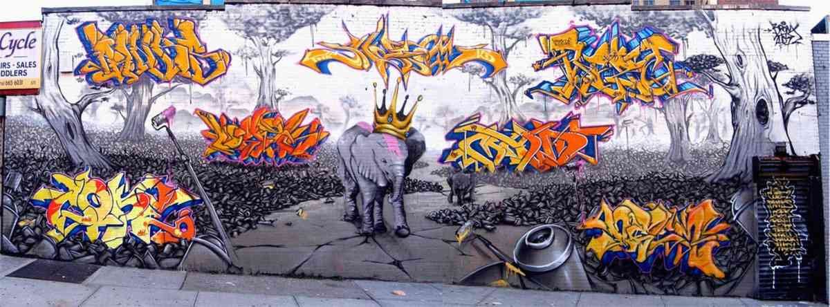 Graffiti Murals Street Art 0141 1296517190 6552e58c89 o1 A4 Photo Print