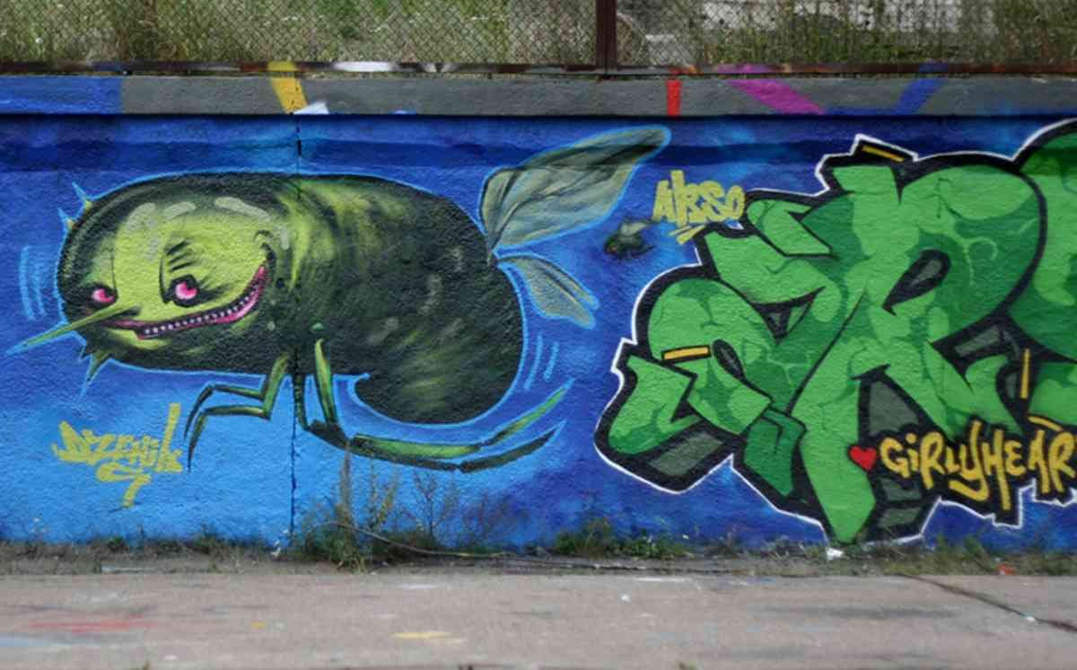 Graffiti Murals Street Art 0285 komar A4 Photo Print