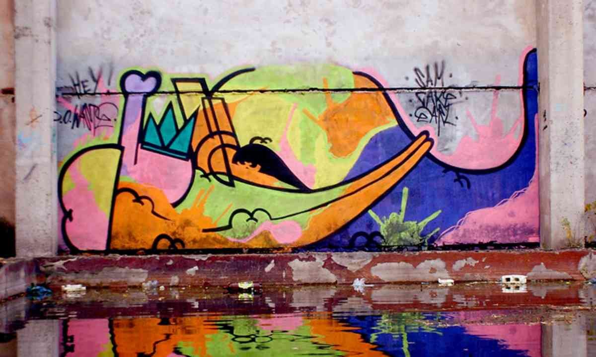 Graffiti Murals Street Art 0400 voda A4 Photo Print