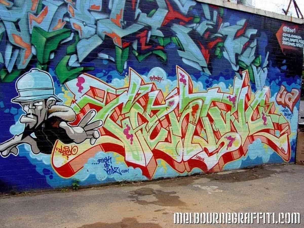 Graffiti Murals Street Art 0475 orkhig A4 Photo Print