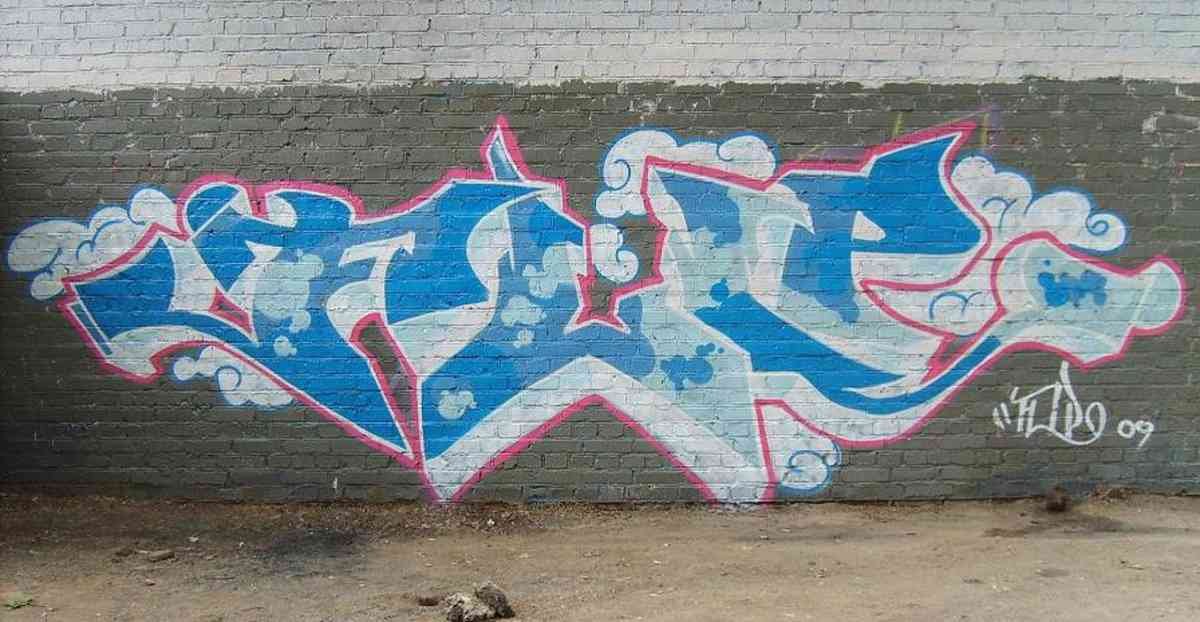 Graffiti Murals Street Art 0480 Sky FliP A4 Photo Print