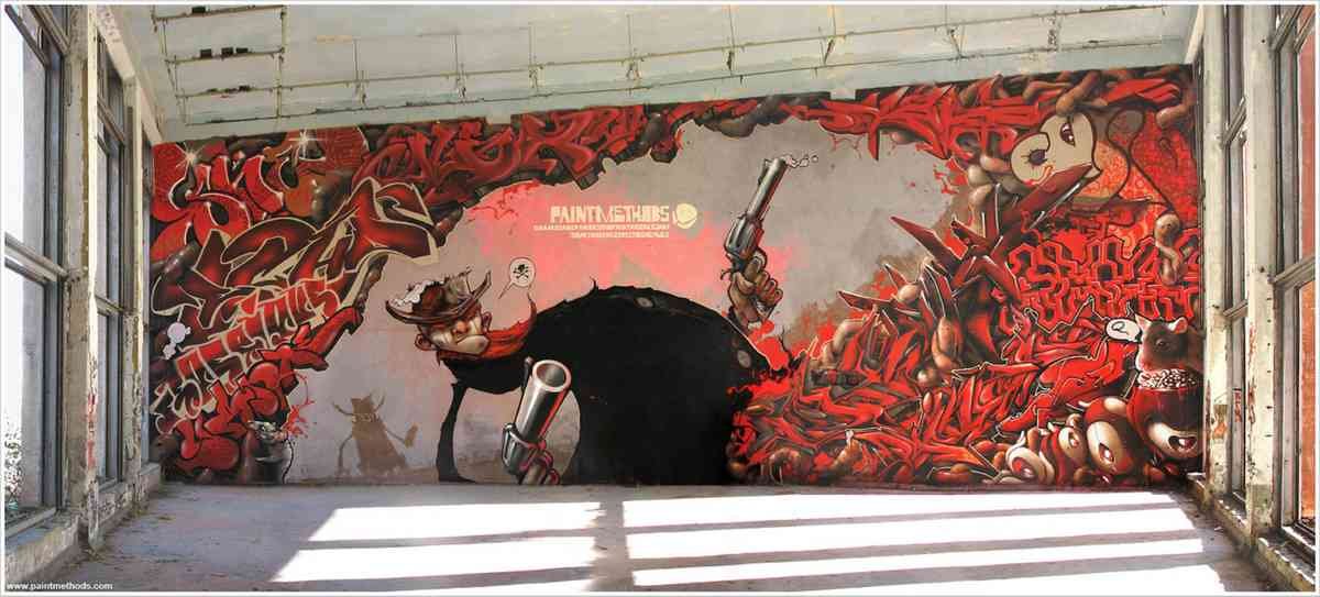 Graffiti Murals Street Art 0495 pm01 A4 Photo Print