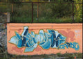 Graffiti Murals Street Art 0570 Stone august turqese3 low A4 Photo Print