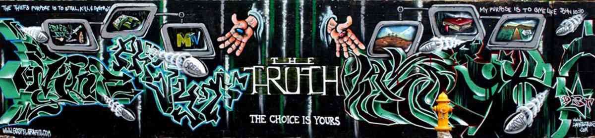 Graffiti Murals Street Art 0573 matrix A4 Photo Print