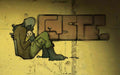Graffiti Murals Street Art 0587 Computer   HL2 Caste A4 Photo Print