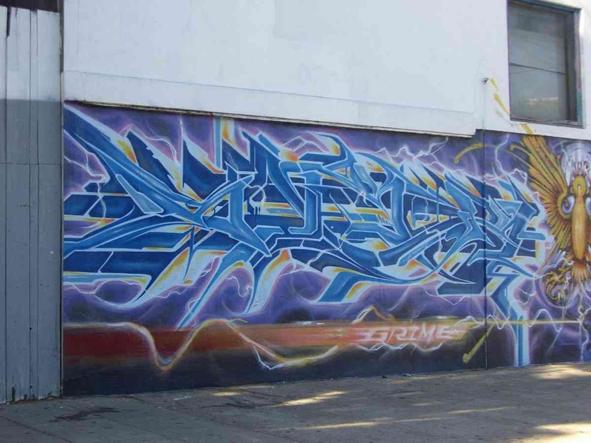Graffiti Murals Street Art 0597 SABER GRIME 331368 A4 Photo Print