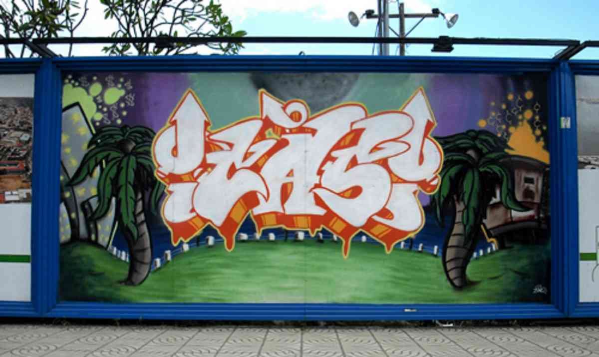 Graffiti Murals Street Art 0620 mural cas A4 Photo Print