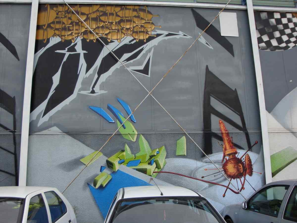 Graffiti Murals Street Art 064 gotcha A4 Photo Print