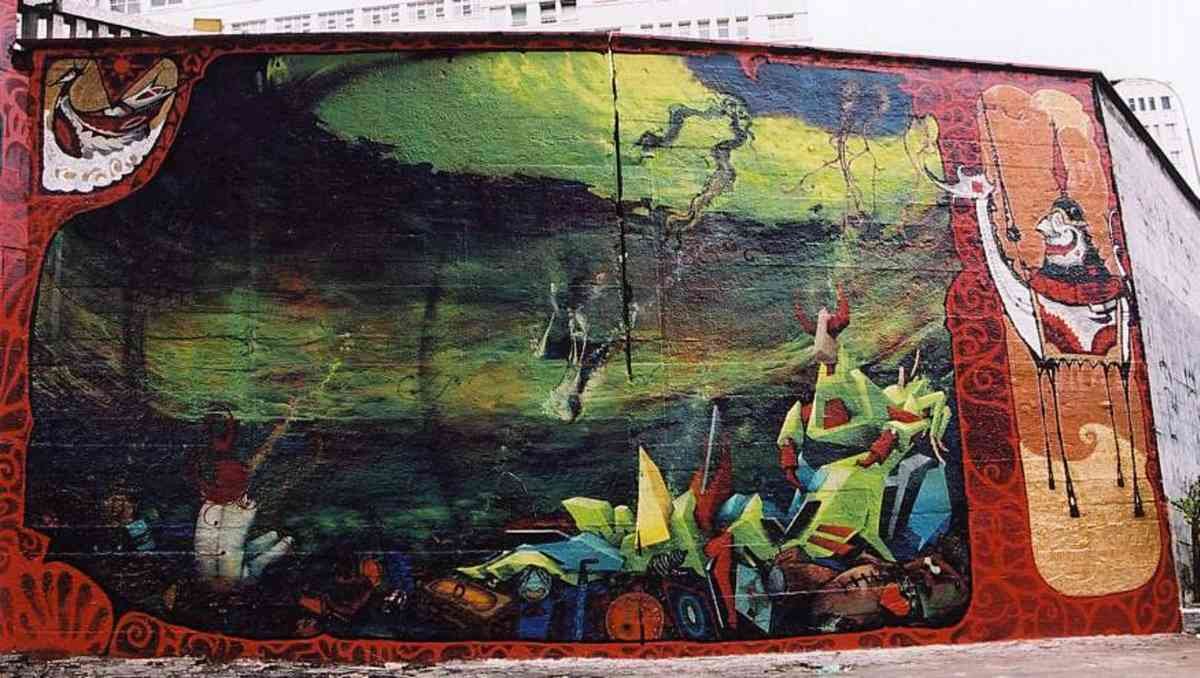 Graffiti Murals Street Art 0646 og2001a A4 Photo Print