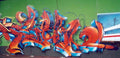 Graffiti Murals Street Art 0670 bed A4 Photo Print