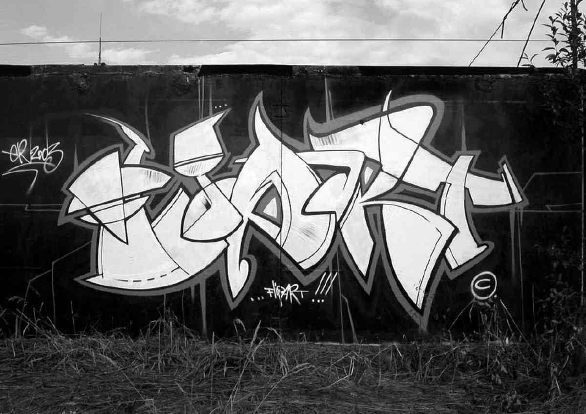 Graffiti Murals Street Art 0681 er flipart1 A4 Photo Print