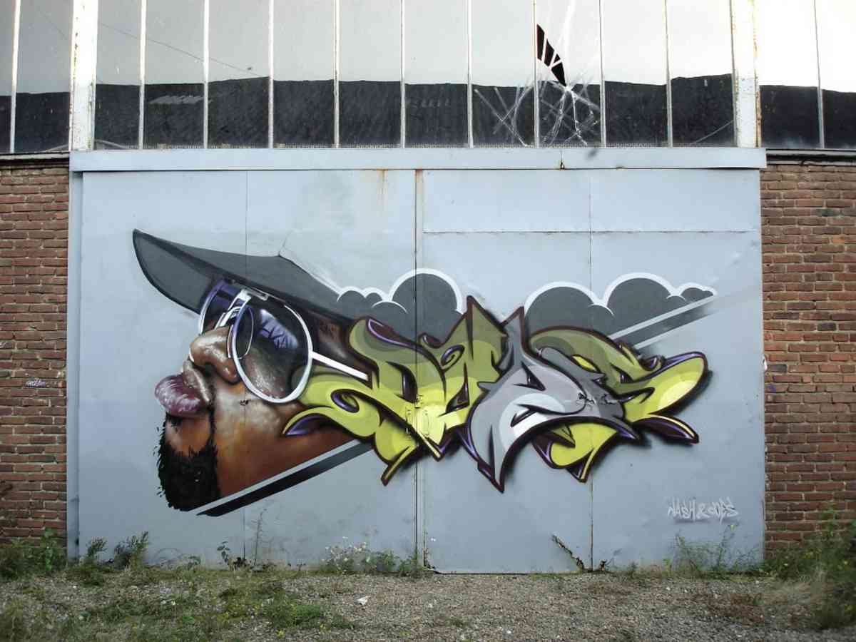 Graffiti Murals Street Art 0689 does 012 A4 Photo Print