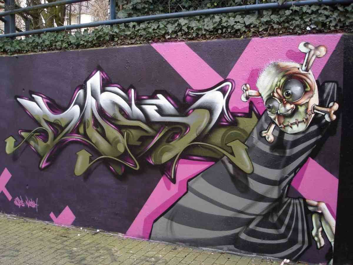 Graffiti Murals Street Art 0692 does nash 1 A4 Photo Print
