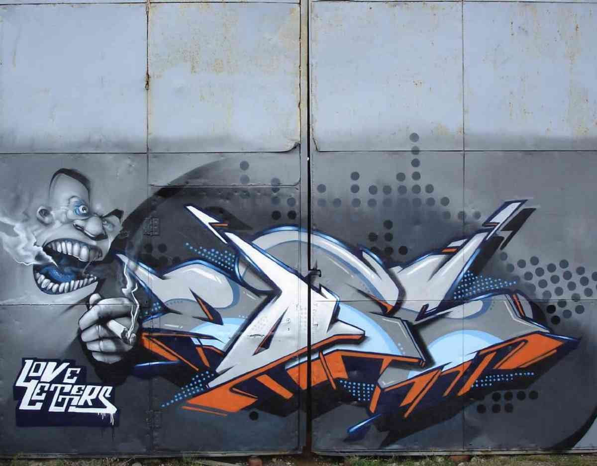 Graffiti Murals Street Art 0702 nash does belgium A4 Photo Print