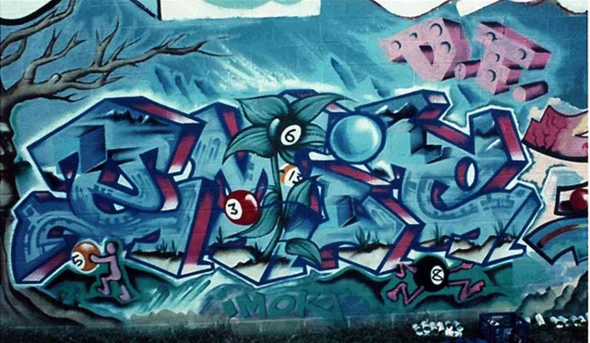 Graffiti Murals Street Art 0711 emit4 A4 Photo Print