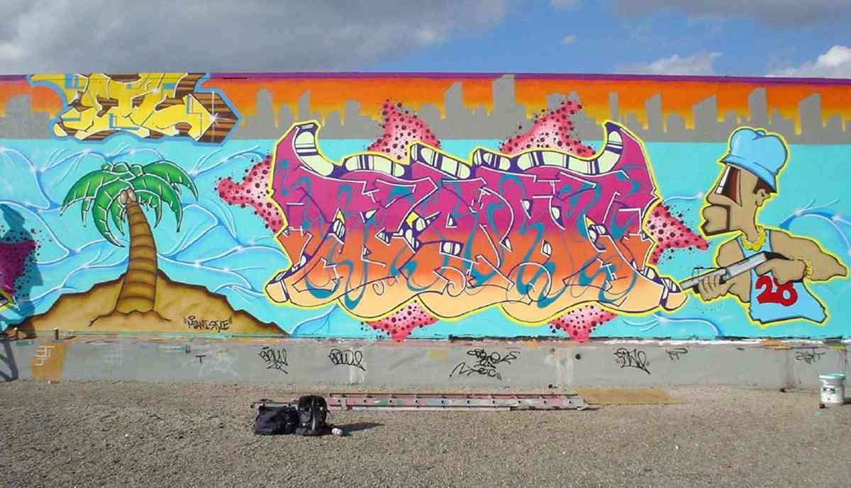 Graffiti Murals Street Art 0779 Miami 12 A4 Photo Print