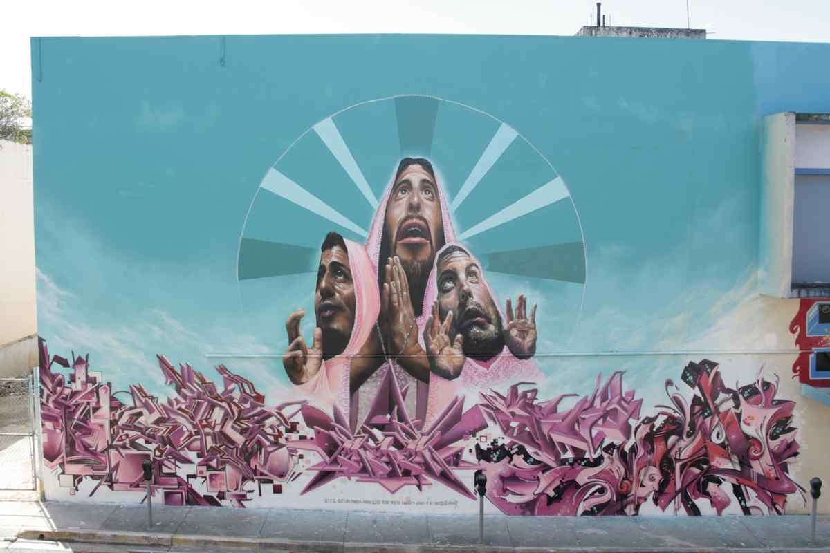 Graffiti Murals Street Art 081 big wall spaniards A4 Photo Print