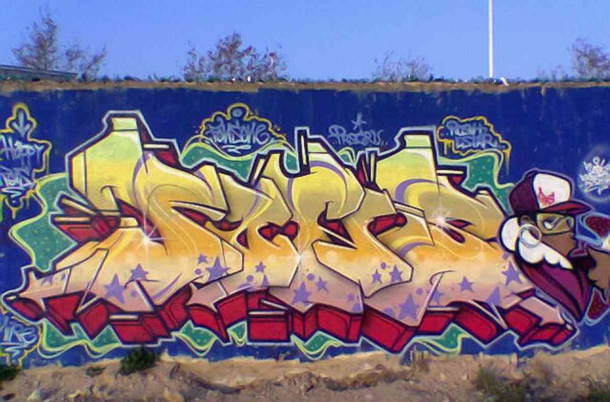 Graffiti Murals Street Art 0850 fons damel 1 A4 Photo Print