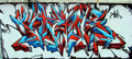 Graffiti Murals Street Art 0906 bluered A4 Photo Print