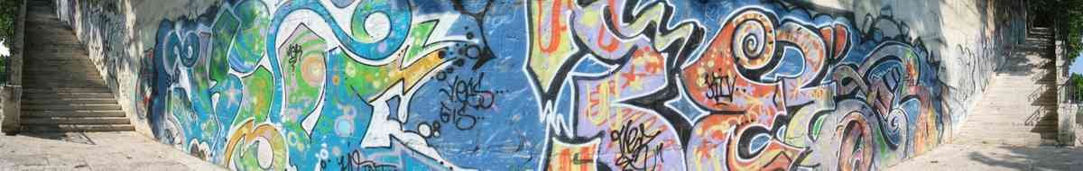 Graffiti Murals Street Art 0909 Graffiti Panorama rome A4 Photo Print