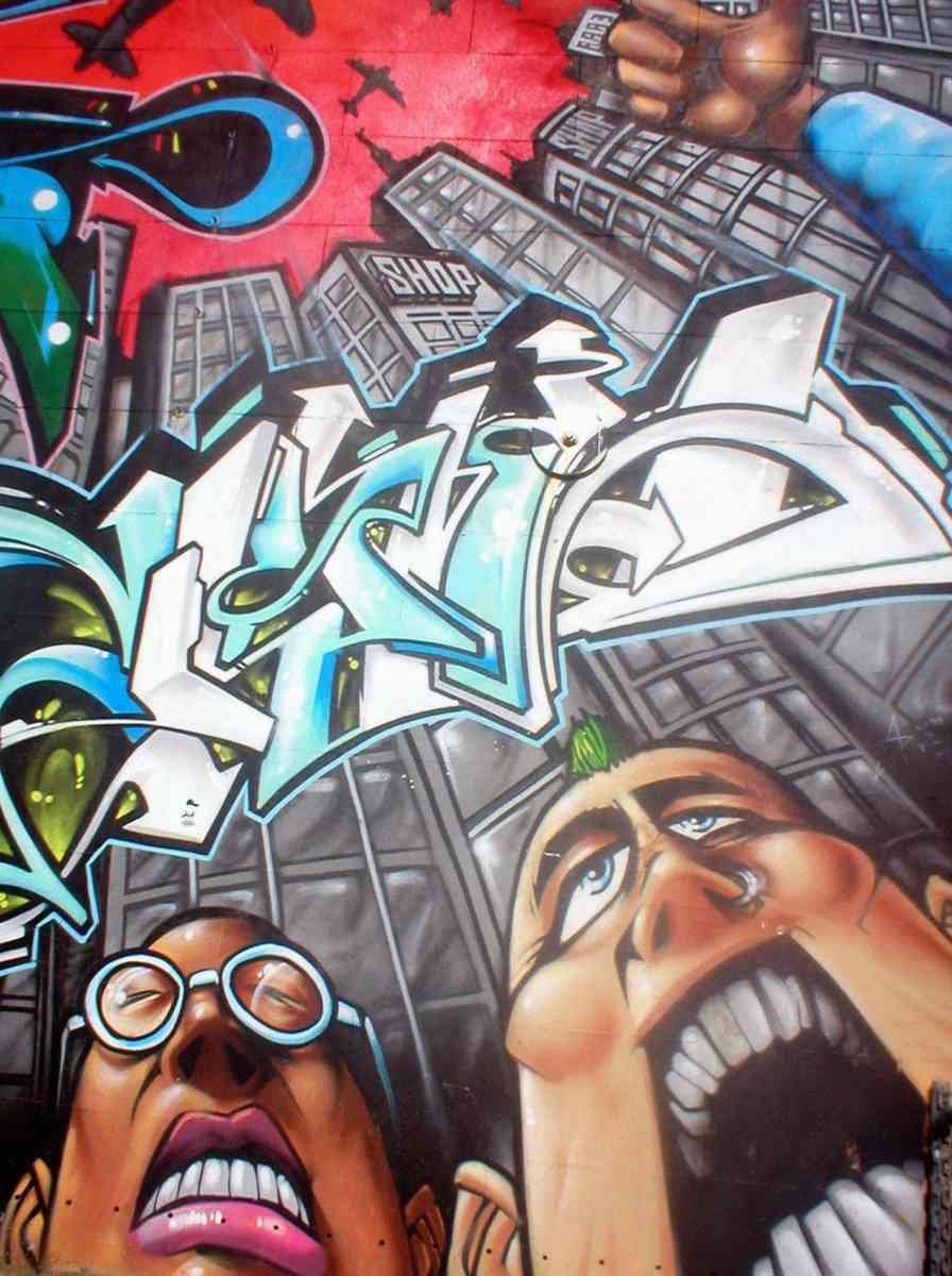 Graffiti Murals Street Art 091 1429 A4 Photo Print
