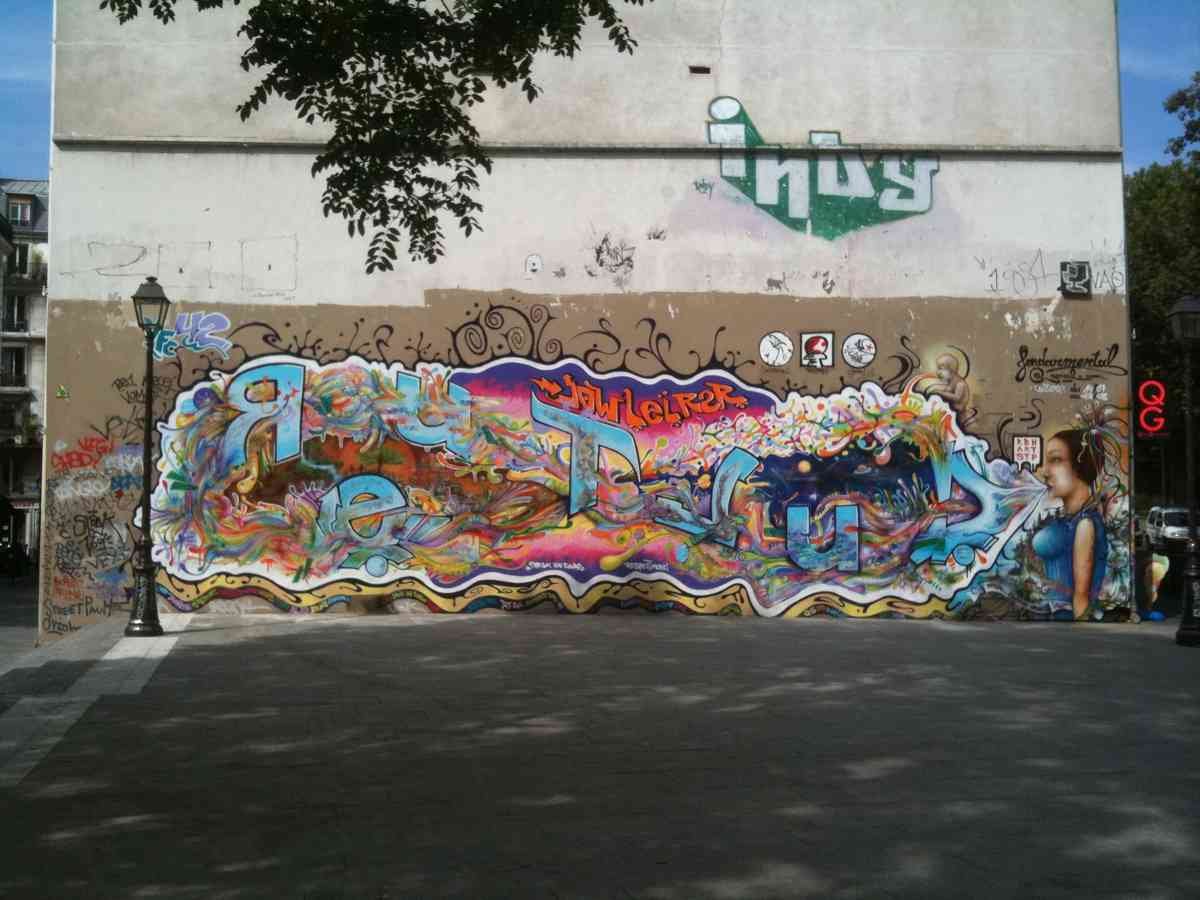 Graffiti Murals Street Art 1208 05poulmarch graffiti wall A4 Photo Print