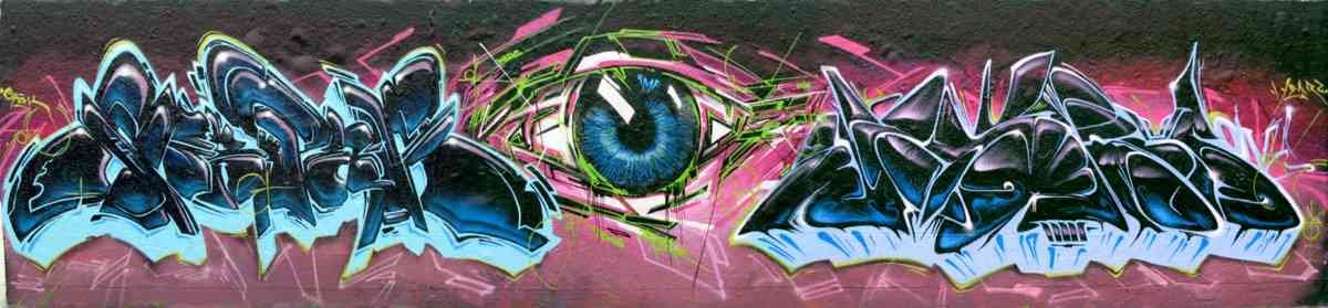 Graffiti Murals Street Art 1474 6pack eye years big A4 Photo Print