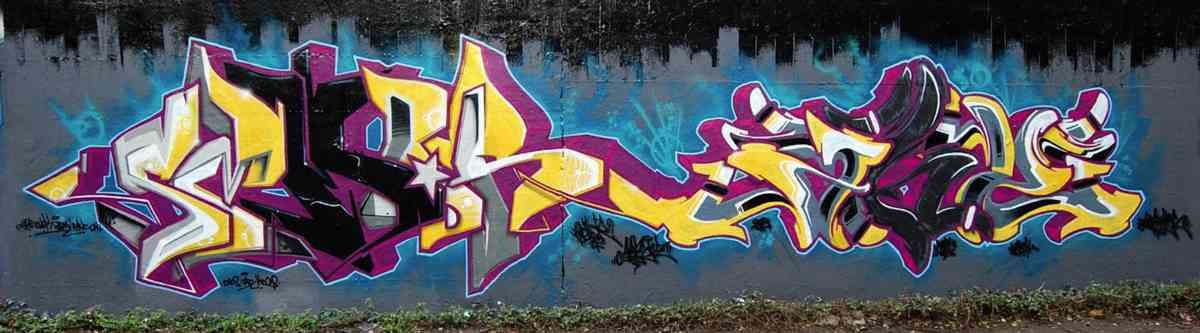 Graffiti Murals Street Art 1475 00 semor abe cologne A4 Photo Print