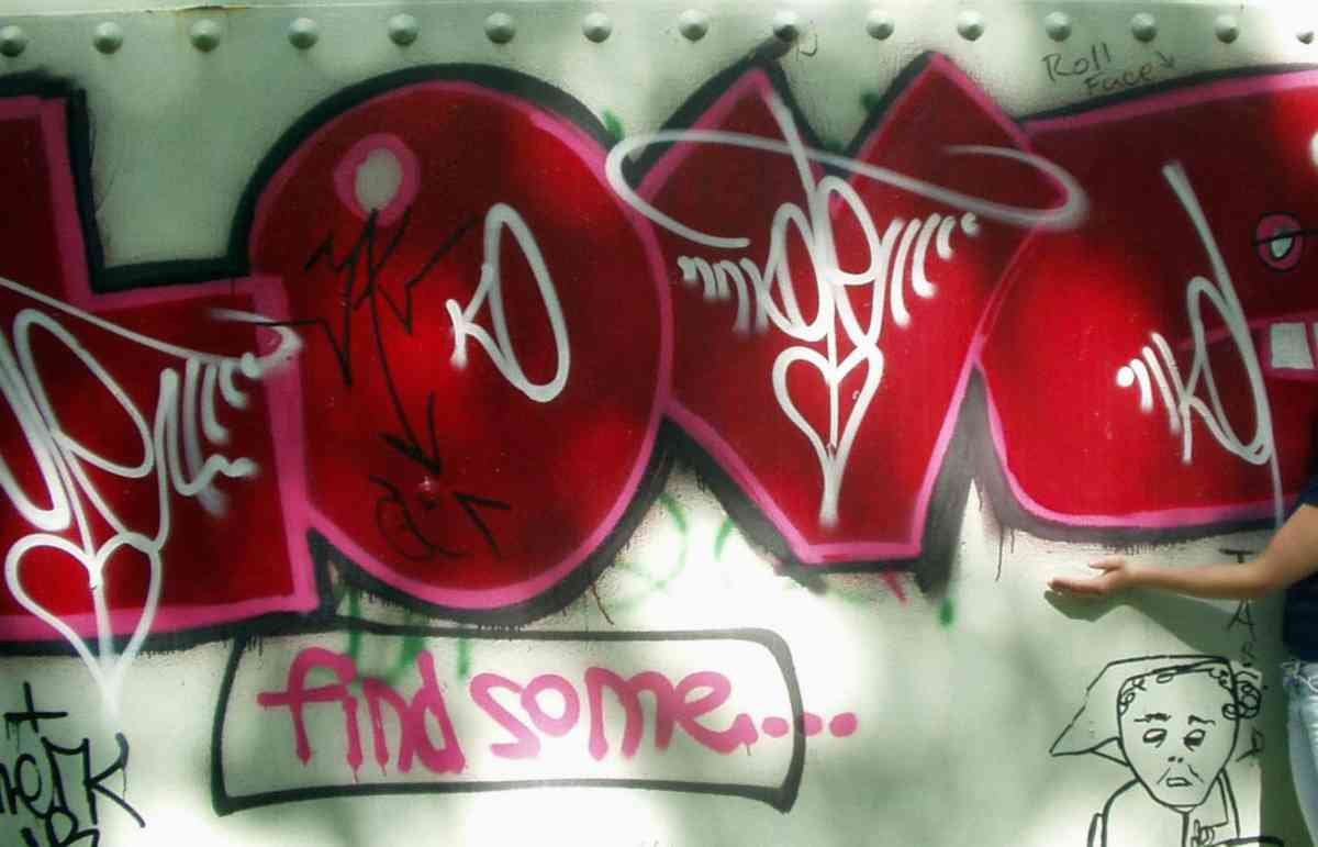 Graffiti Murals Street Art 1476   LOVE   Graffiti A4 Photo Print