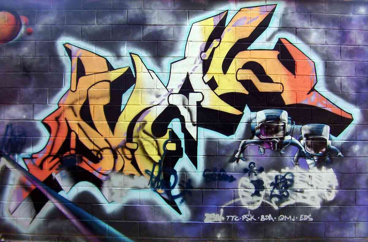 Graffiti Murals Street Art 227 space 03 A4 Photo Print