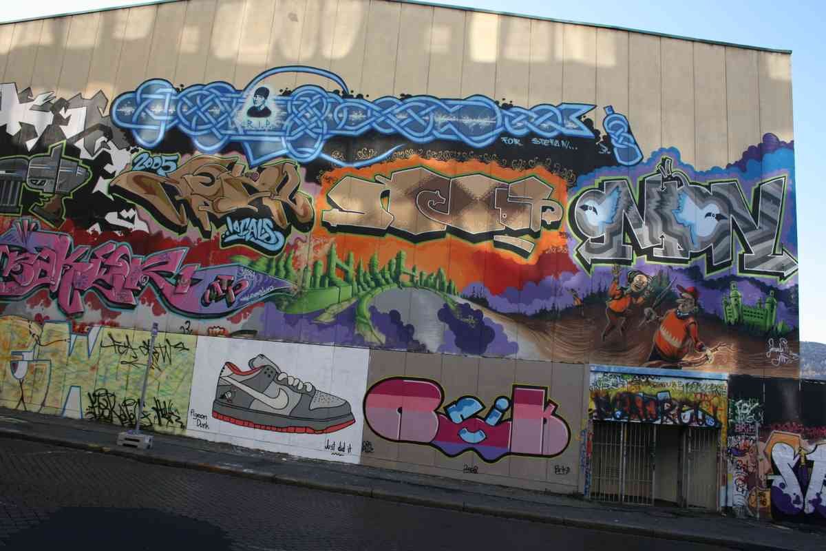 Graffiti Murals Street Art 431 november bergen 016 A4 Photo Print