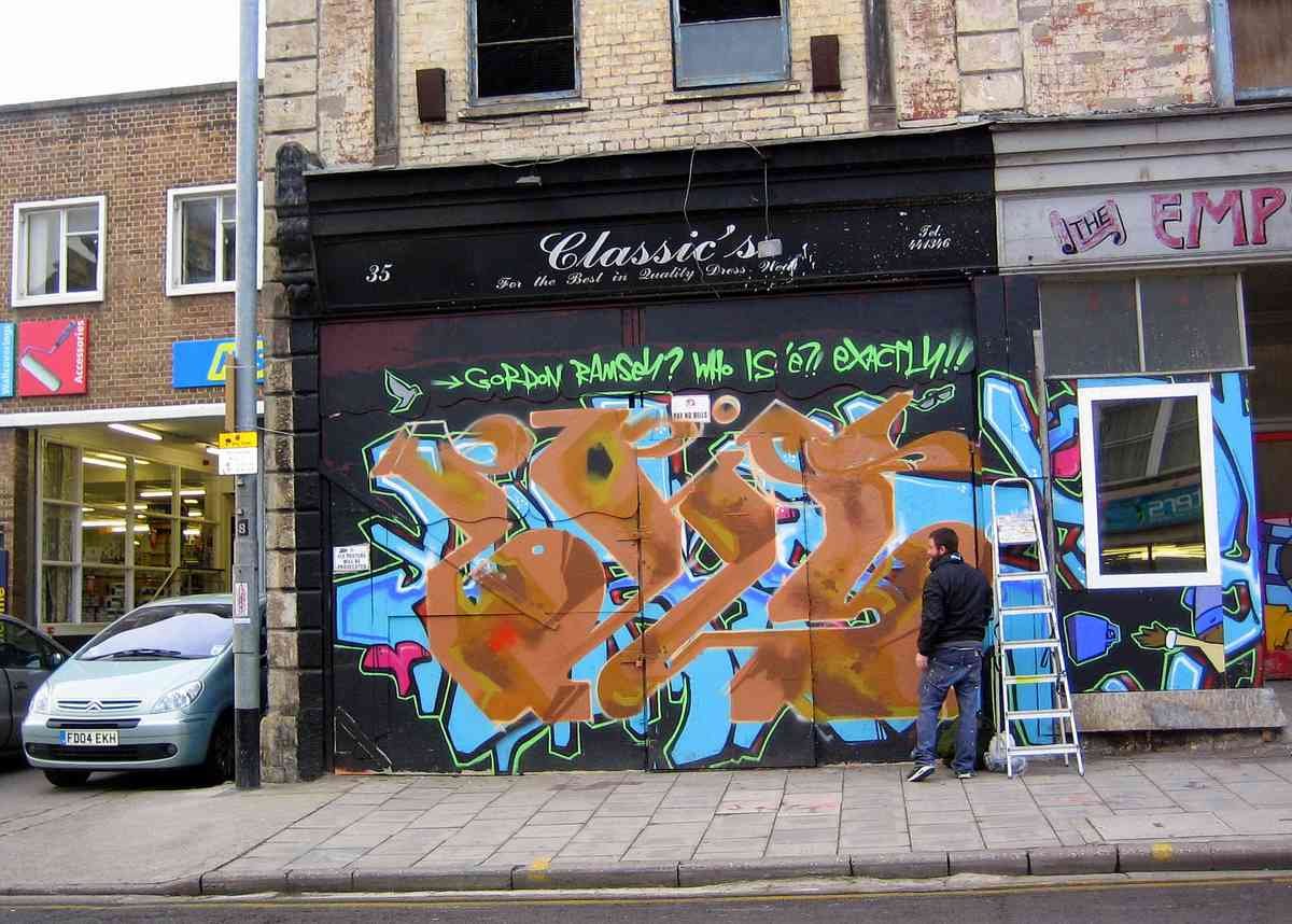 Graffiti Murals Street Art 443 graffiti 7 in Bristol A4 Photo Print
