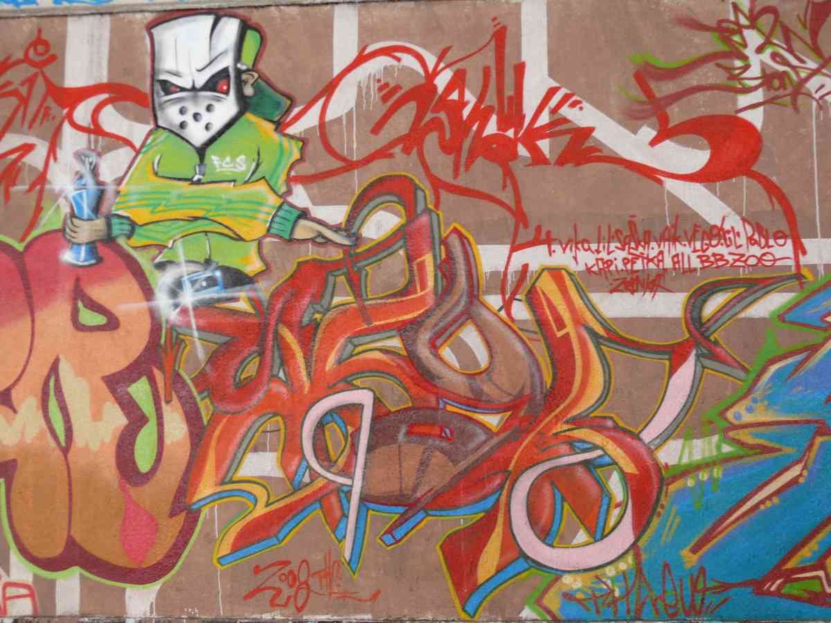 Graffiti Murals Street Art 465 graffiti bb A4 Photo Print