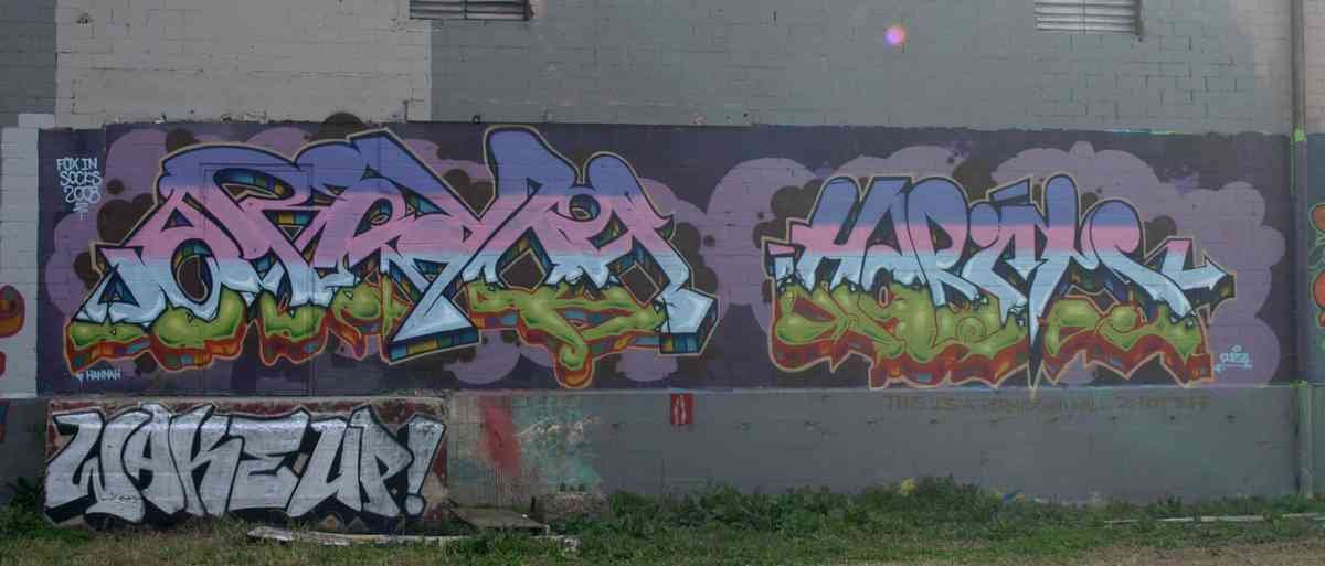 Graffiti Murals Street Art 474 wake A4 Photo Print