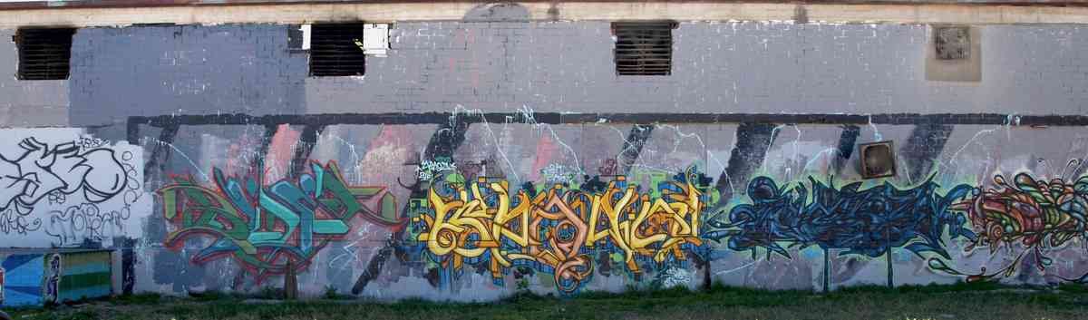 Graffiti Murals Street Art 498 wall 3 2009 A4 Photo Print