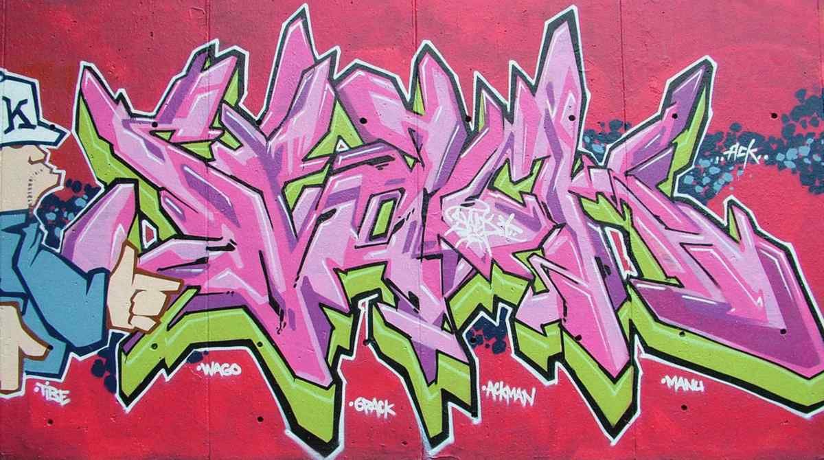 Graffiti Murals Street Art 510 cartoon graffiti lettrage big A4 Photo Print