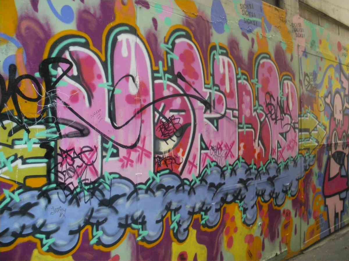 Graffiti Murals Street Art 582 graffiti 2 A4 Photo Print