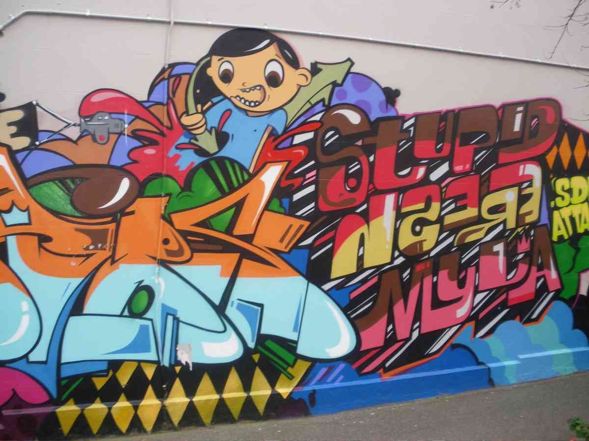 Graffiti Murals Street Art 585 graffiti 4 A4 Photo Print