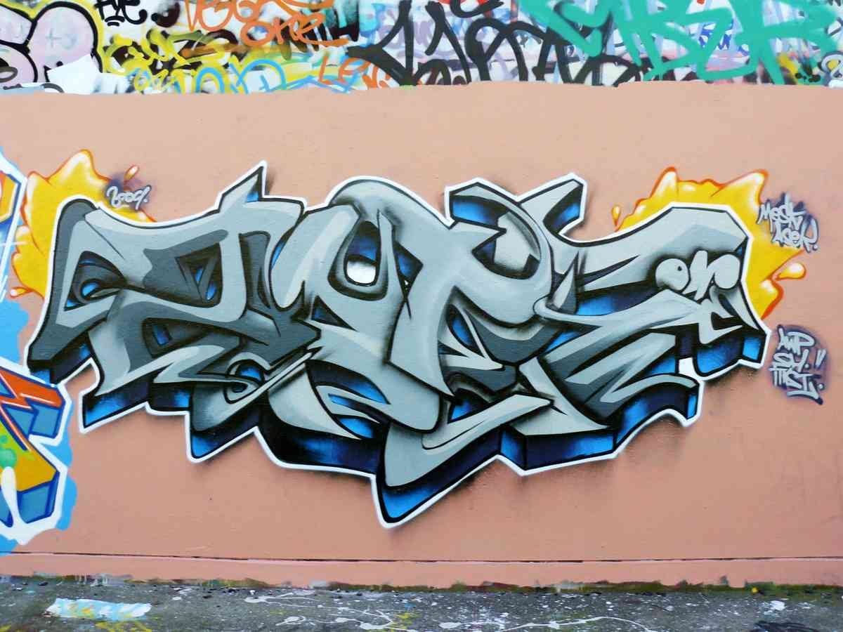 Graffiti Murals Street Art 605 in da mix A4 Photo Print